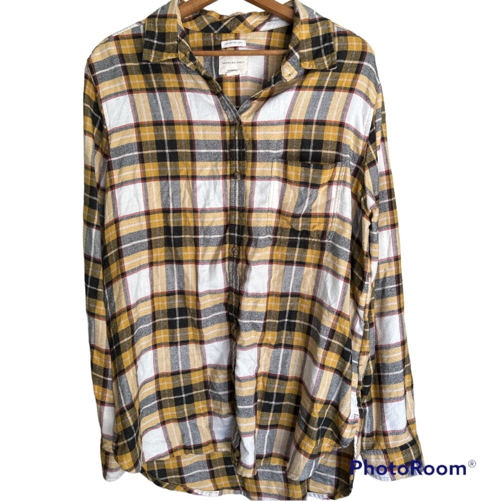 AMERICAN EAGLE Ahh-Mazingly Soft Boyfriend Fit Cozy Flannel Size XL